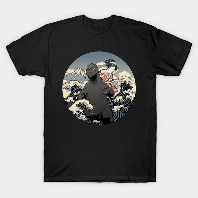 gojira ukiyo e T-Shirt by namanyastudios